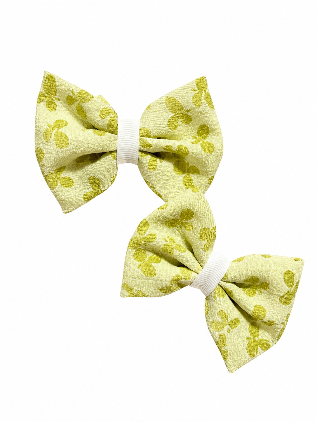 Hair Bows- Green 2 pack - Image 2