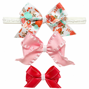 Baby Headband-Pink and Floral 6-12 Mo