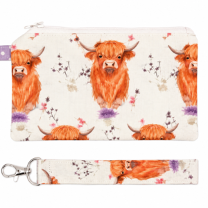 Cow Wristlet-lavender