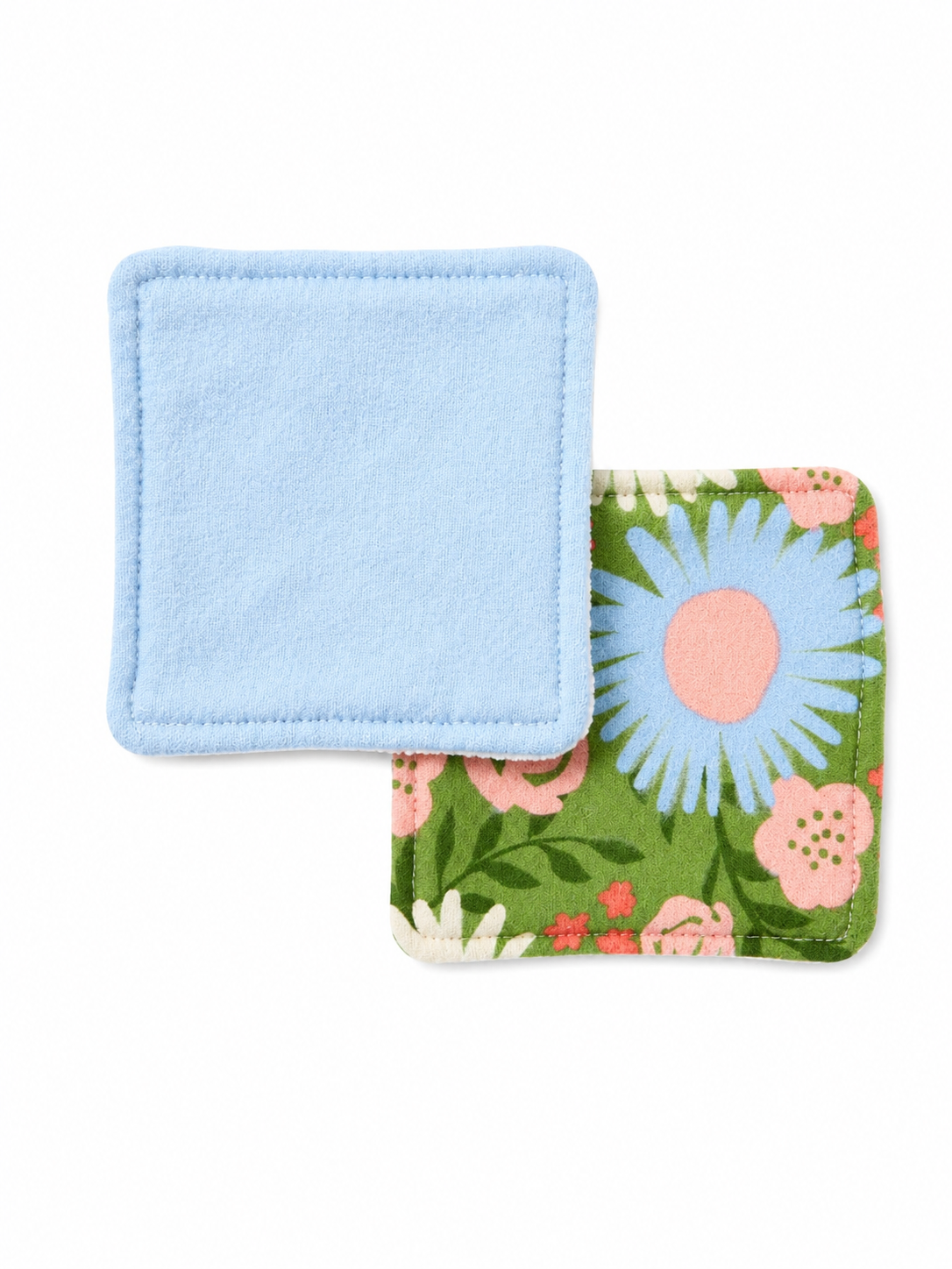 Makeup Removal Pads-Retro Flower and Blue