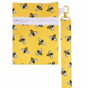 Wristlet Bag-Bees and Yellow