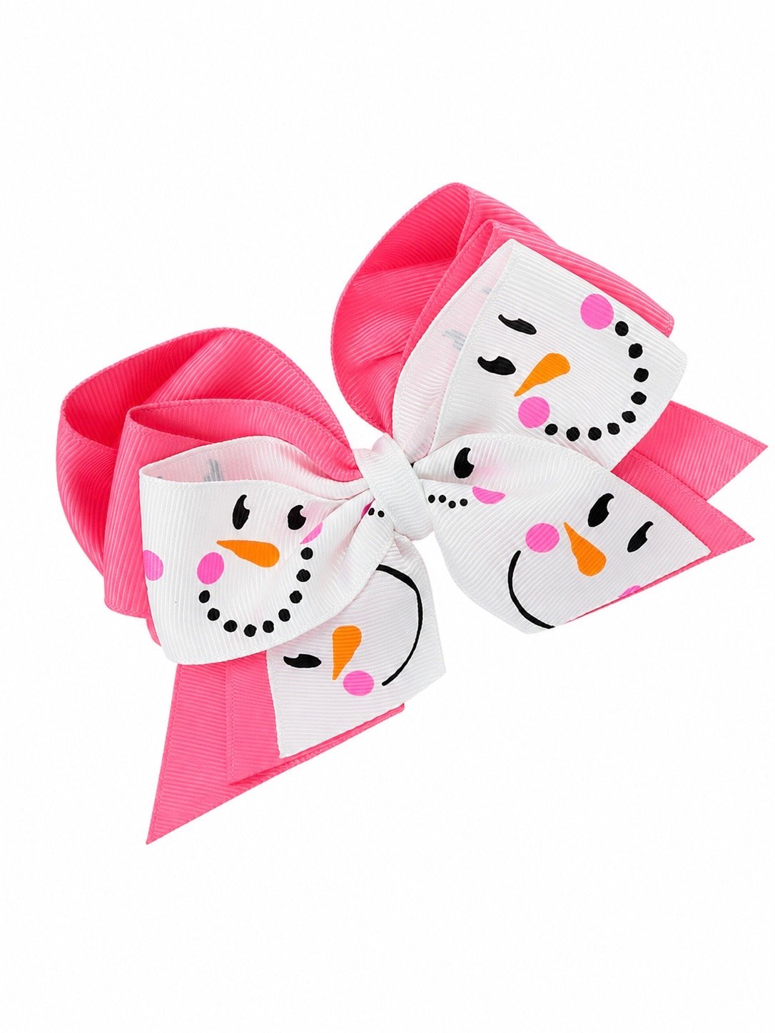 Pink Snowman Bow - Image 2