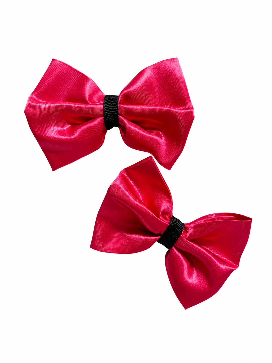 Hairbows- Pink and Black set of 2
